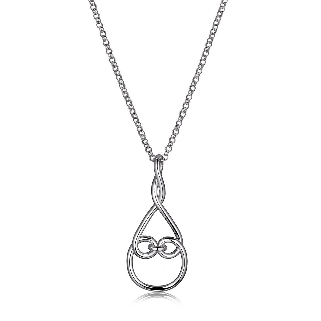 Tear Drop Shape with an Infinity Design Pendant.