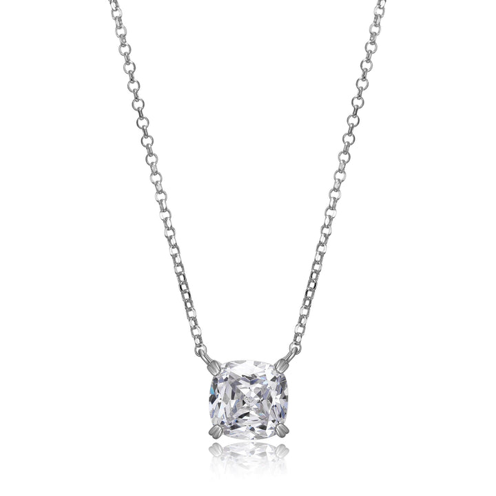 8mm Cushion Cut CZ Pendant