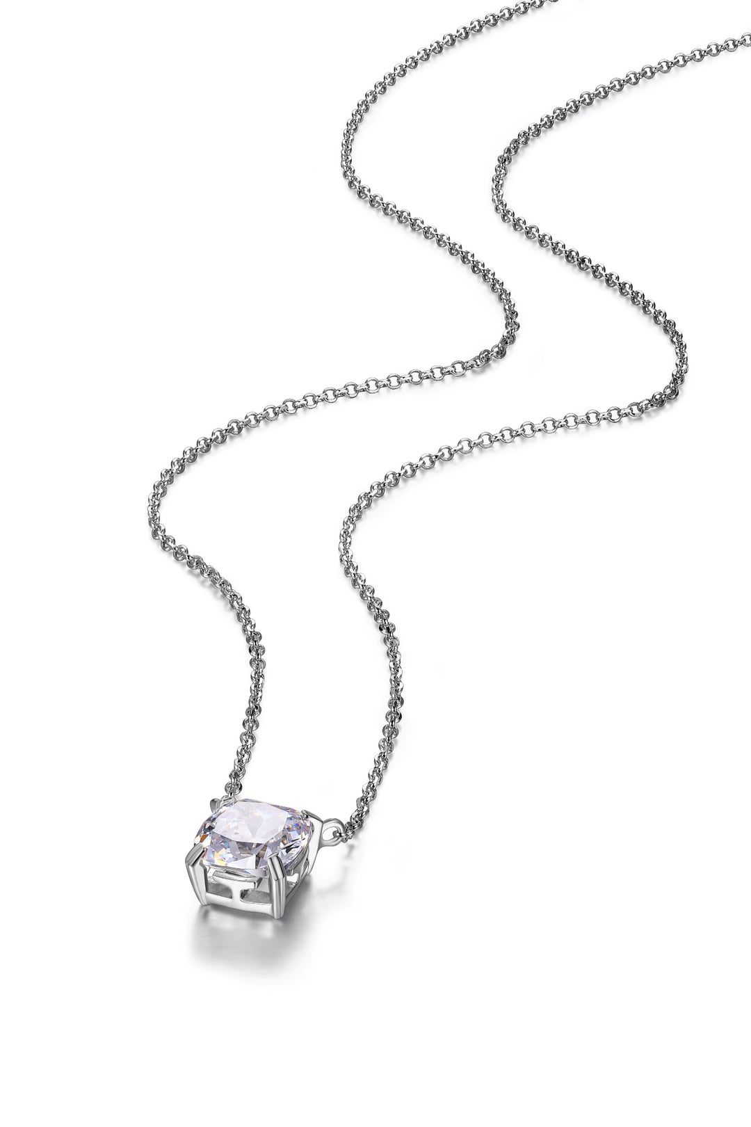 8mm Cushion Cut CZ Pendant