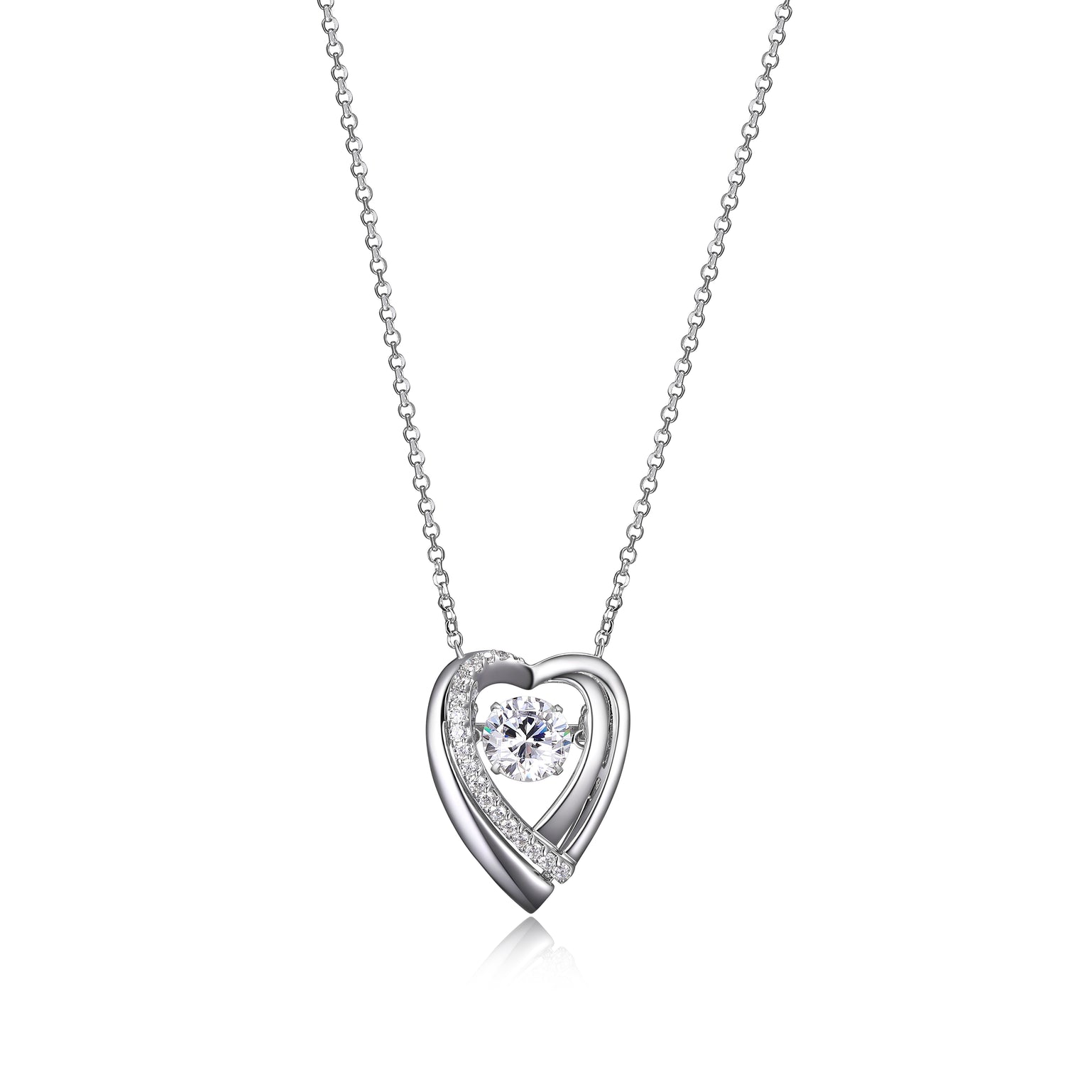 Silver Dancing Heart Pendant