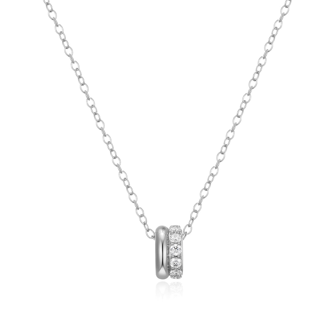 Double Row Pendant with CZ Accents