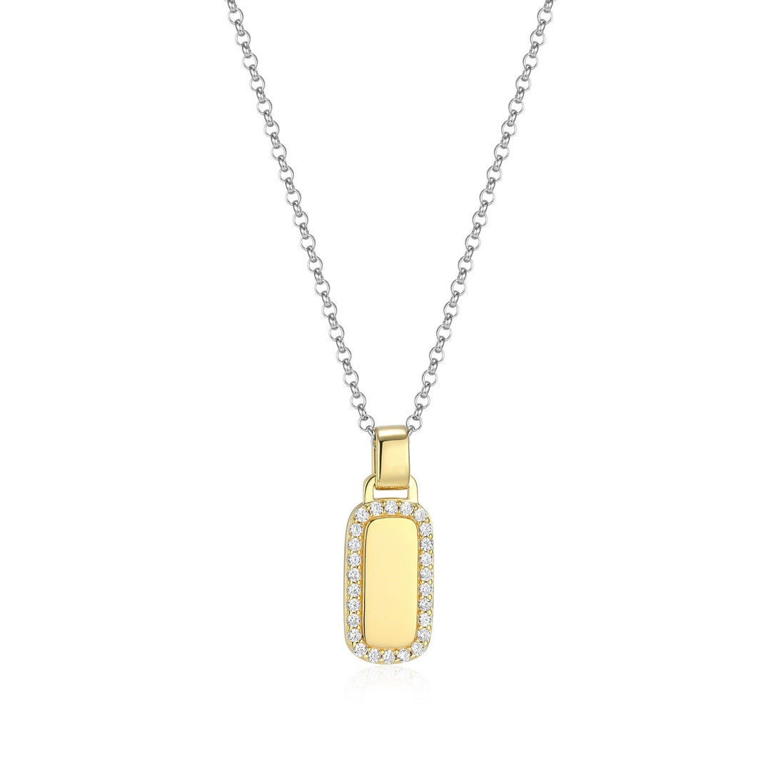 15x7mm Engraveable Dog Tag Pendant.
