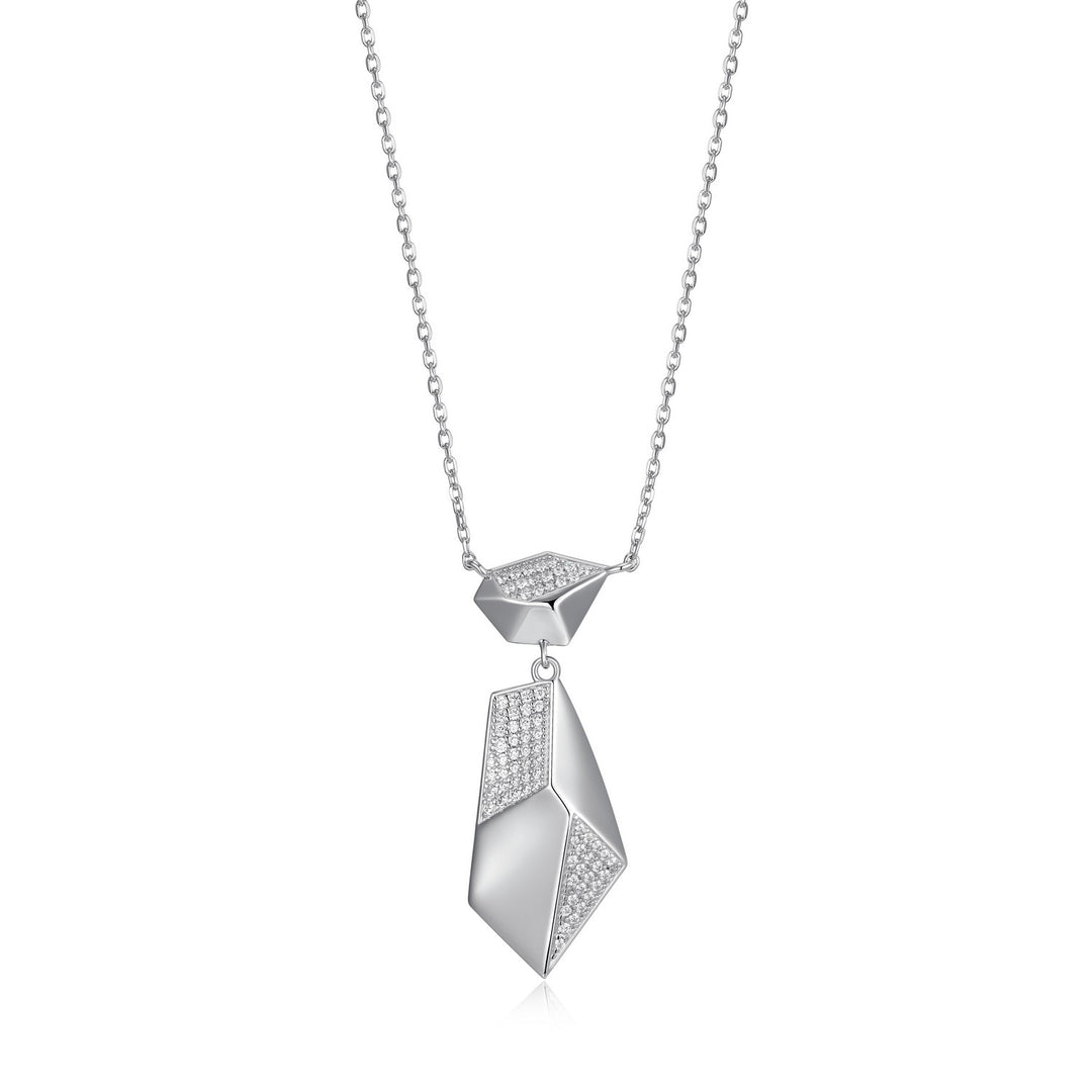 Polygon Pendant with CZ Accents.