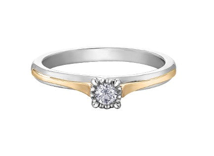 10k Solitaire Engagement Ring,