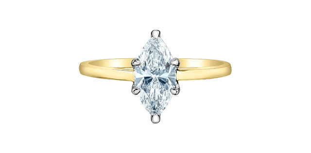 Diamond Evolution 14ky 1.04ct LG Marquis Cut Solitaire Engagment ring