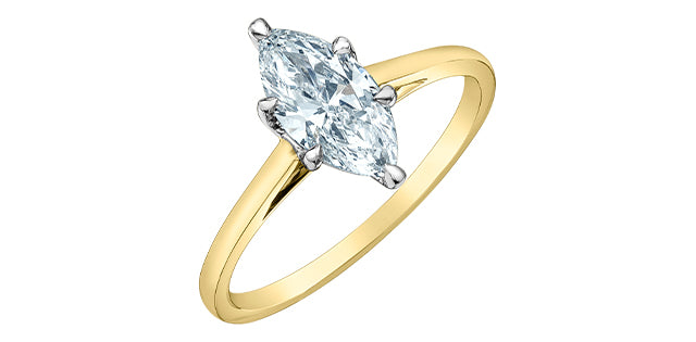Diamond Evolution 14ky 1.04ct LG Marquis Cut Solitaire Engagment ring