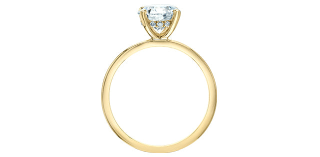 Diamond Evolution 14ky 1.58ct LG Round Cut Hidden Halo Engagment ring 1.64tdw
