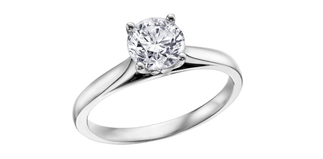 14 Karat Solitaire Engagement Ring, 0.30 CT Center