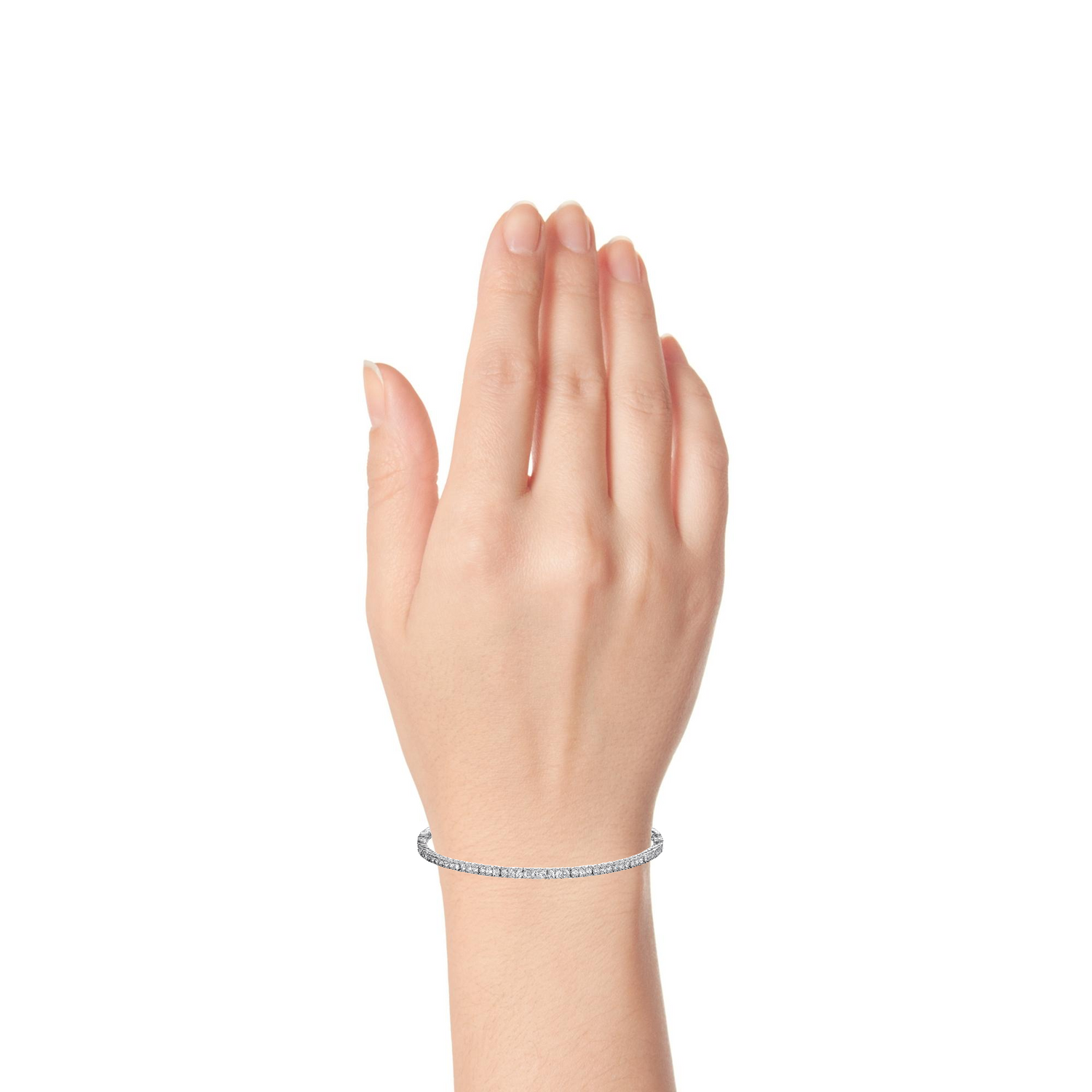 Sterling Silver Tennis Link Bracelet, 6.75 "