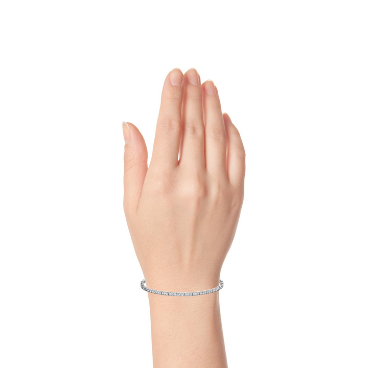 2.5MM CZ & Silver Tennis Bracelet, 6.75"