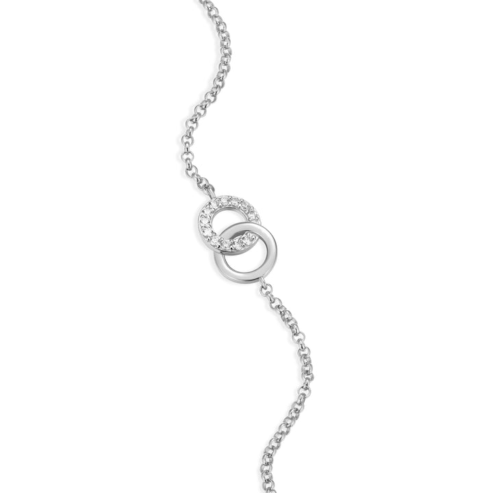 "M" Lab-Created Diamond Interlocking Circles Bracelet