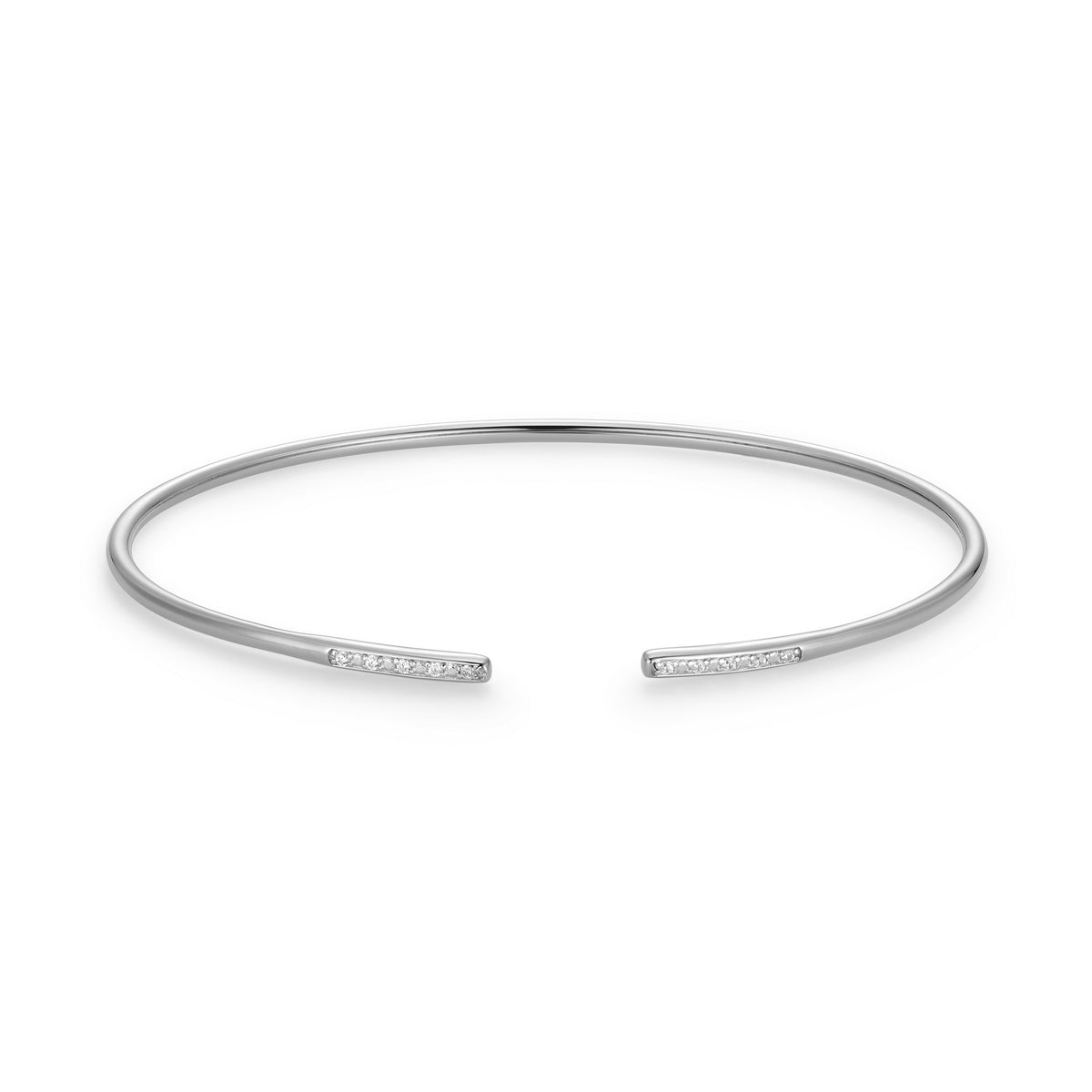1.7mm Flex Cuff Bangle with Lab Grown Diamonds