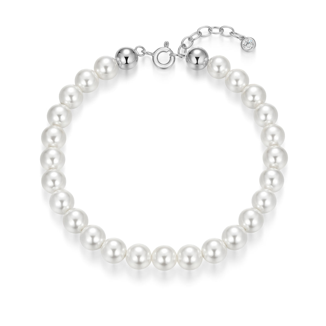 Reign 6mm shell pearl bead bra