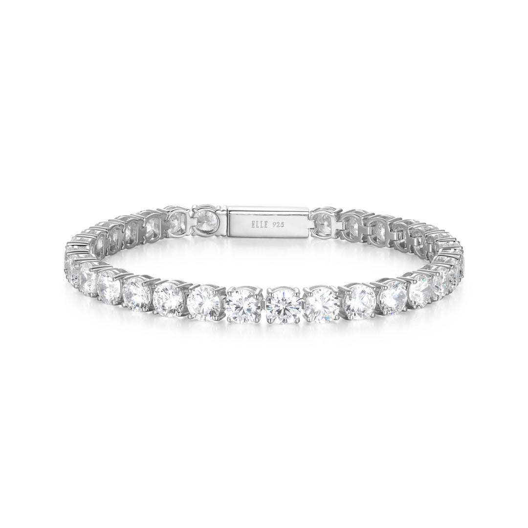ELLE "Stardust" 5mm Round Cubic Zirconia Tennis Bracelet