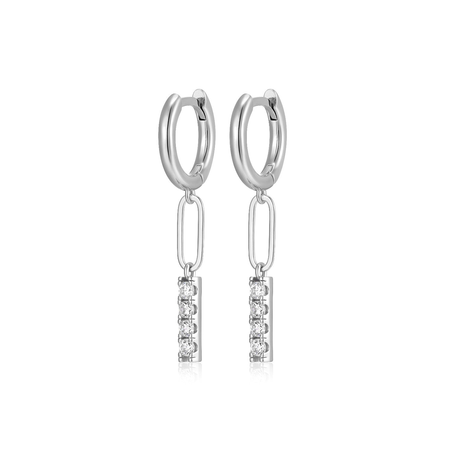 Reign Hoop & Paperclip Earrings