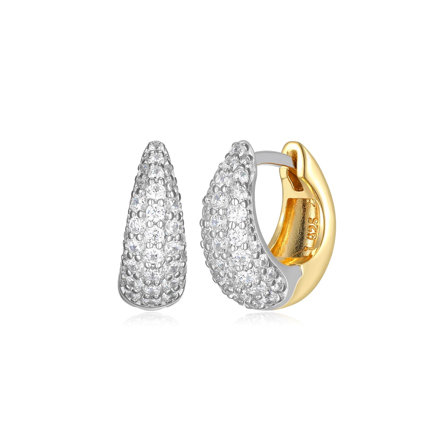 Pave Hoop Earrings