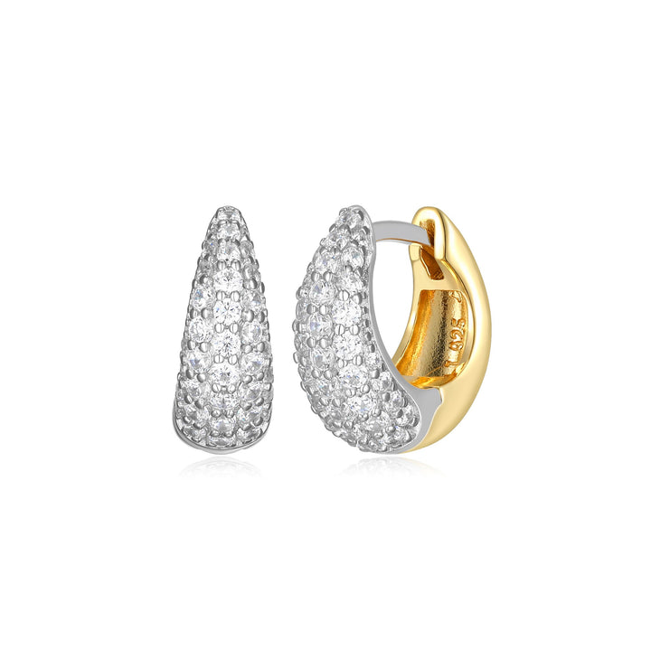Pave Hoop Earrings