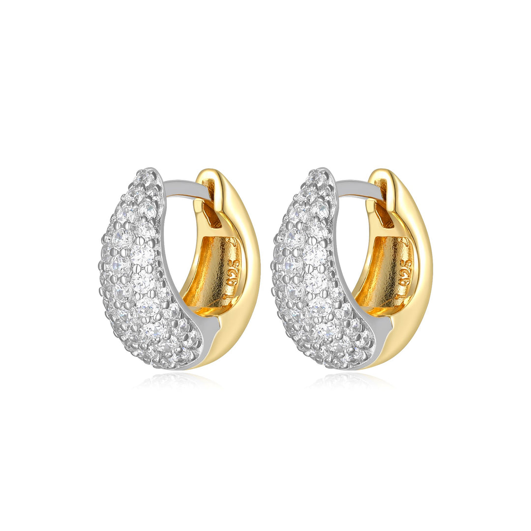 Pave Hoop Earrings