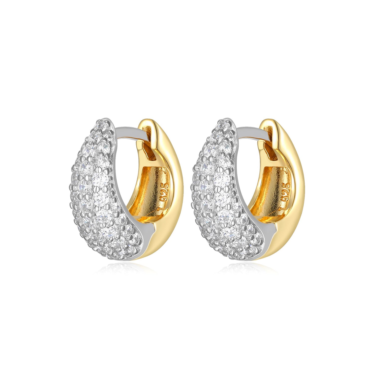 Pave Hoop Earrings
