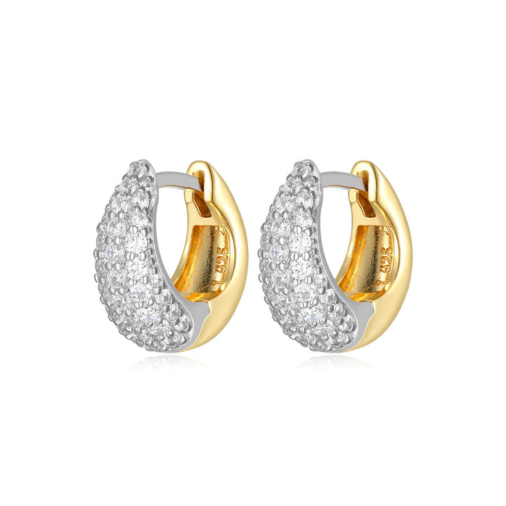 Pave Hoop Earrings