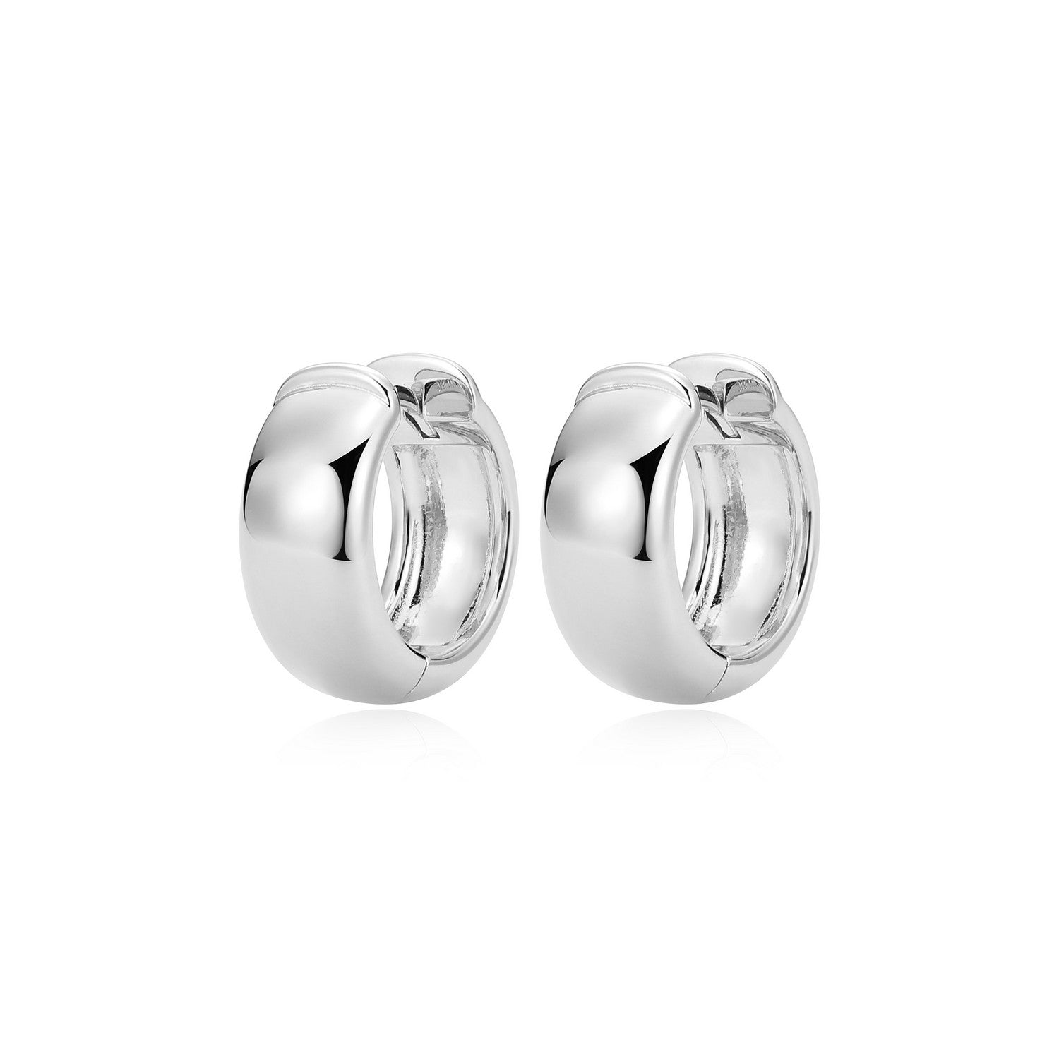 Polished Huggie Hoop Earrings