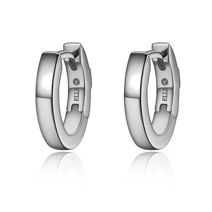 ELLE "Hoops" Small High-Polish Sterling Silver Hoops