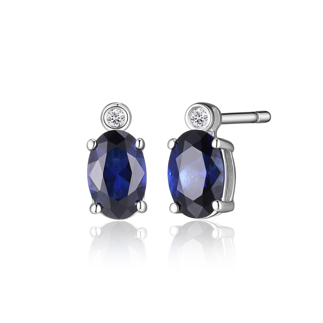 ELLE "Blue Star" Created Sapphire & Lab-Grown Diamond Studs