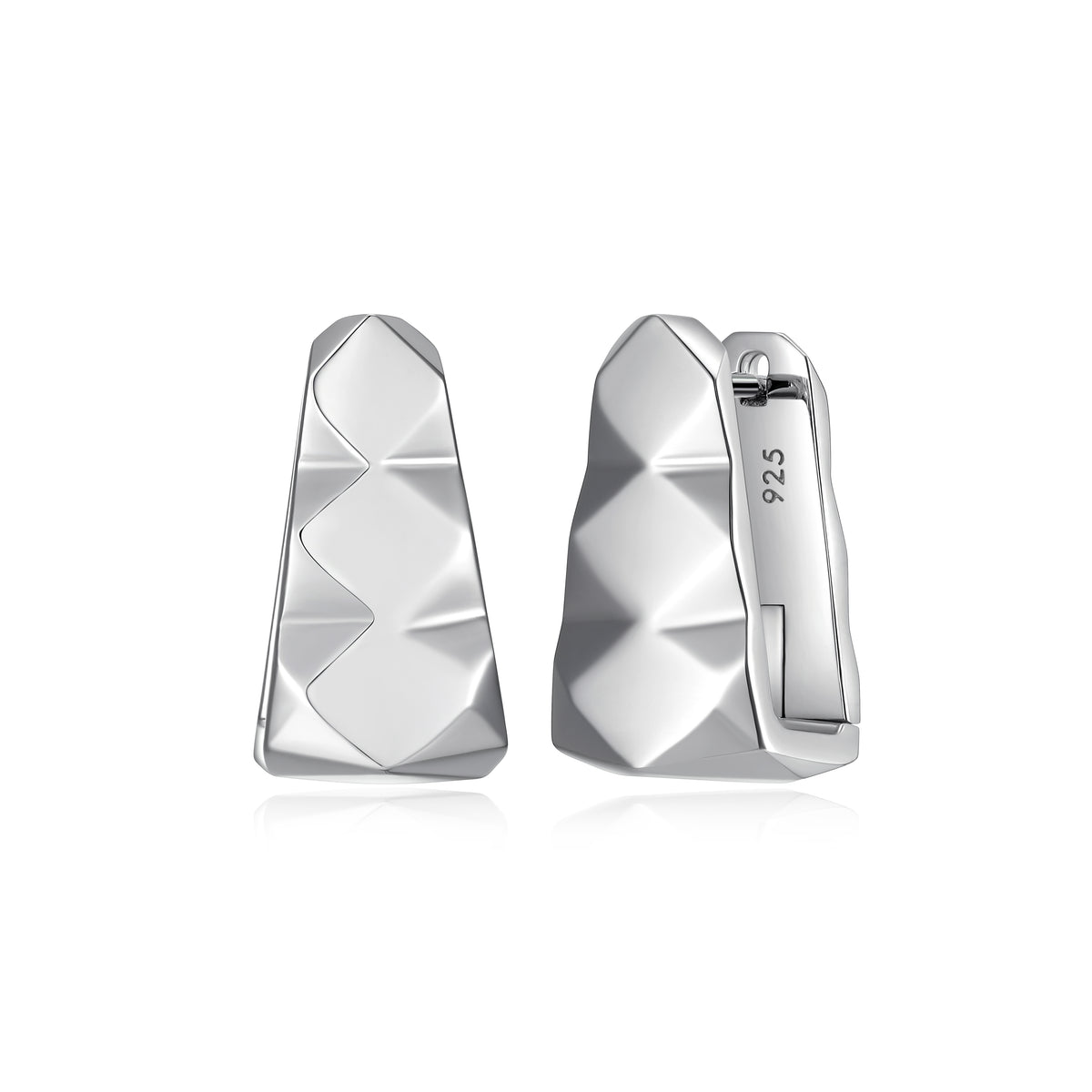 Rectangular Shaped Hoop Earrings
