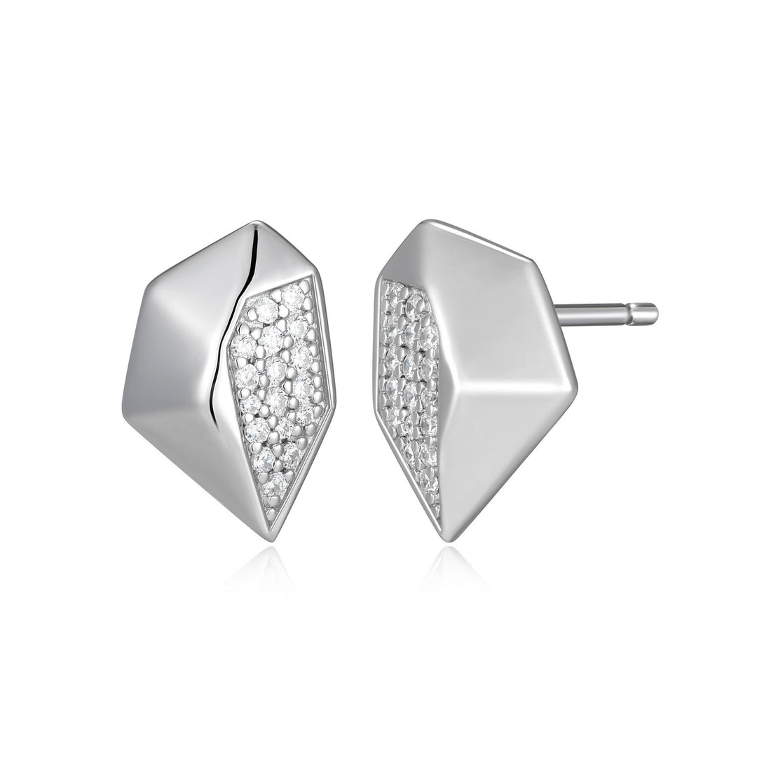 Sterling Silver CZ Stud Earrings