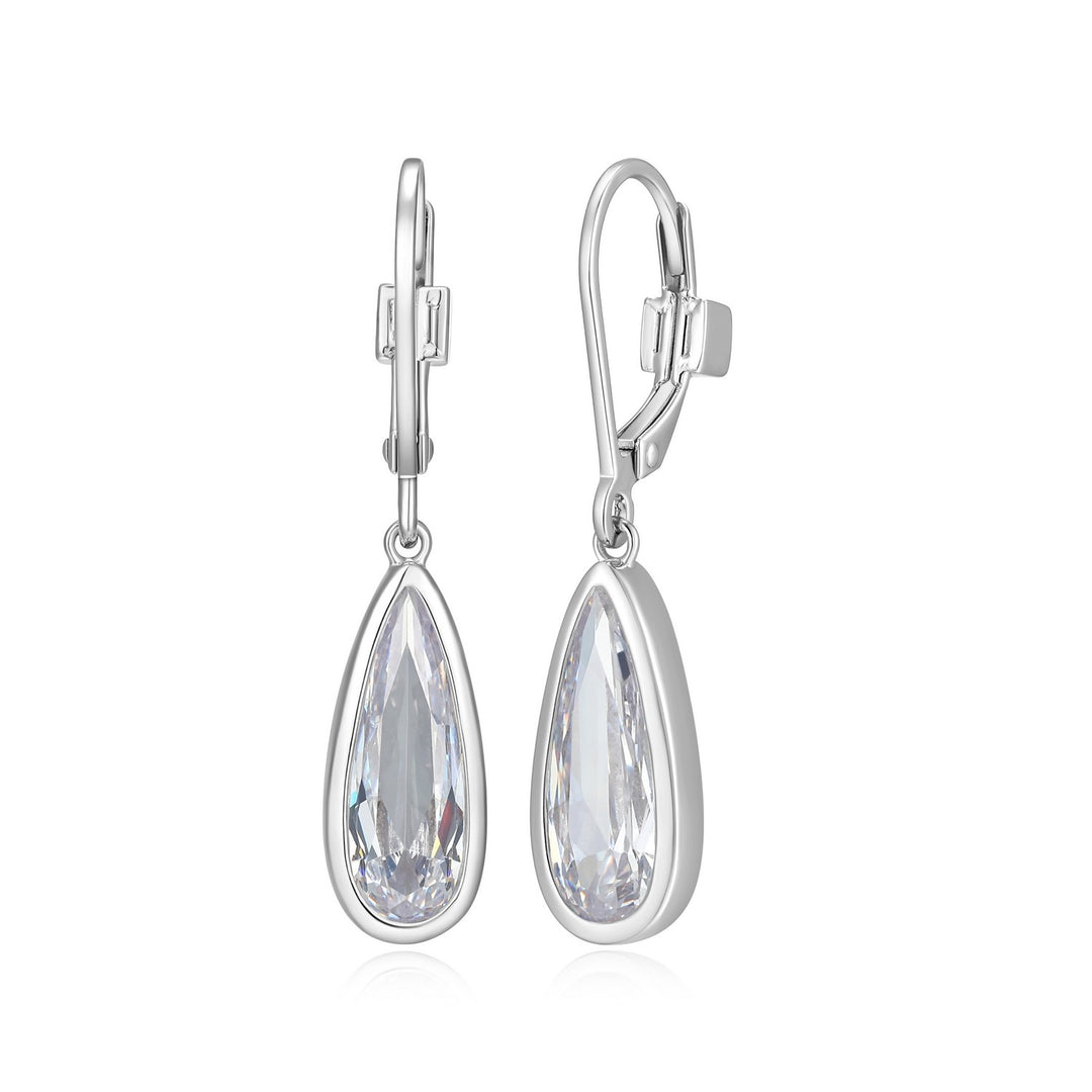 Long Pear-Shaped Drop Earring