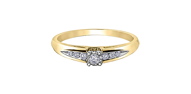 10k Multi-Stone Engagement Ring,