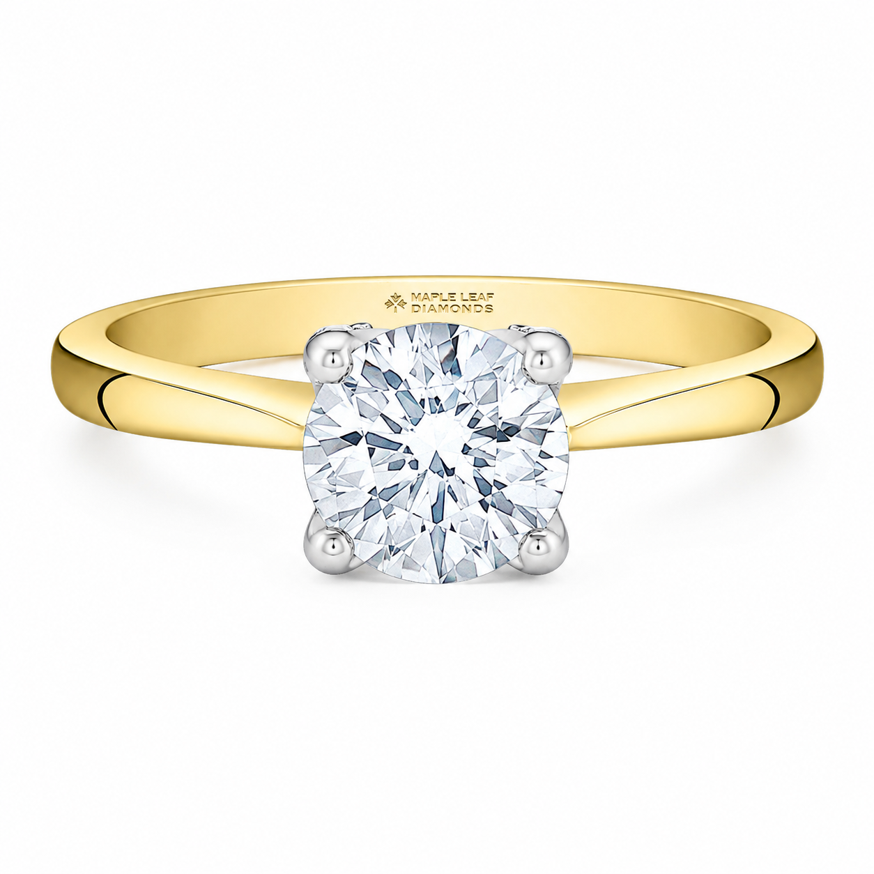 Maple Leaf Diamonds 1.10 TCW Two-Tone Solitaire Canadian Diamond Engagement Ring