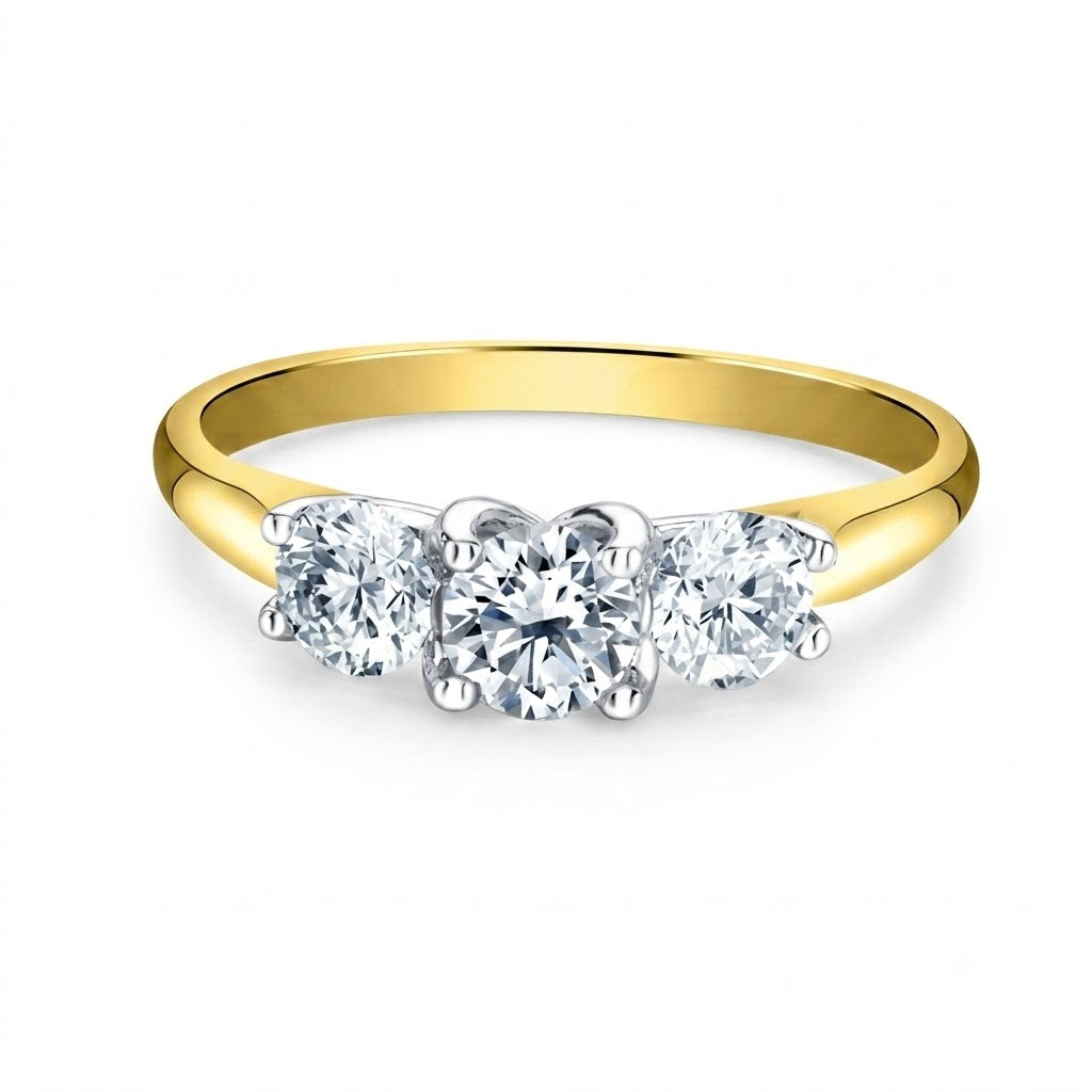 I Am Canadian 14k Gold 1.00ctw Three Stone Diamond Ring