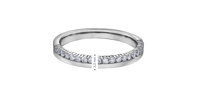 14 Karat Semi Eternity Diamond Band, 0.33 TDW