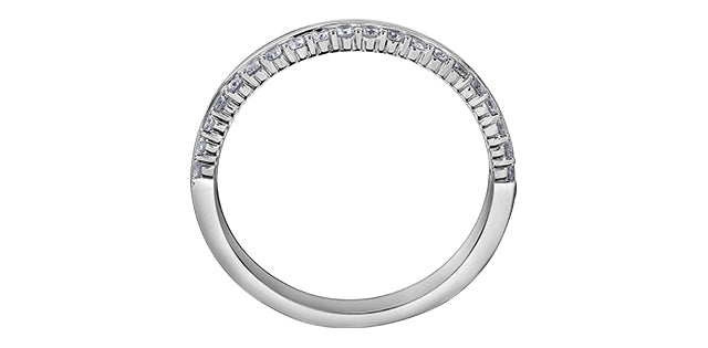 10K Offset Diamond Band 0.15ct