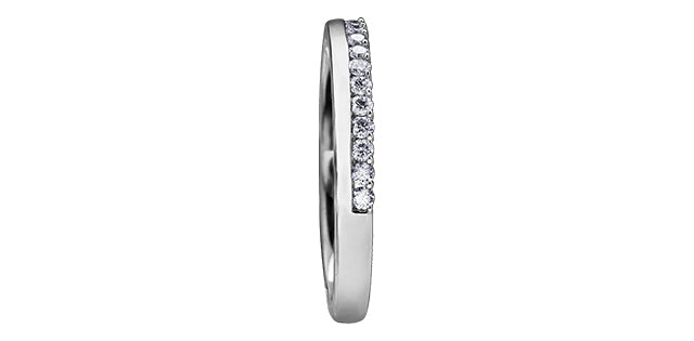 10K Offset Diamond Band 0.15ct