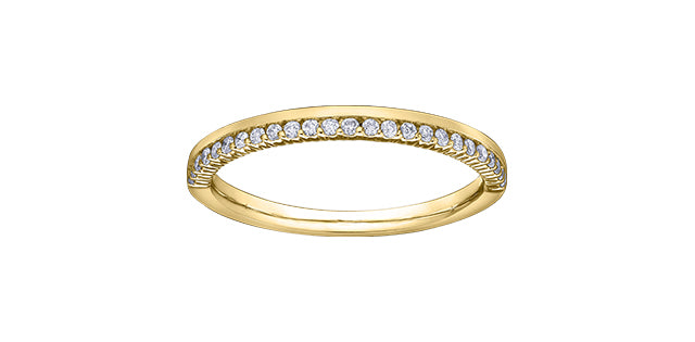 14 Karat Semi Eternity Diamond Band, 0.15 TDW