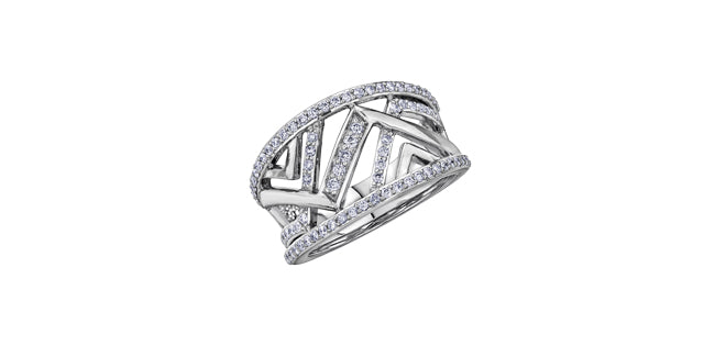 FINAL SALE - 10K Wide Diamond Band 0.53TDW