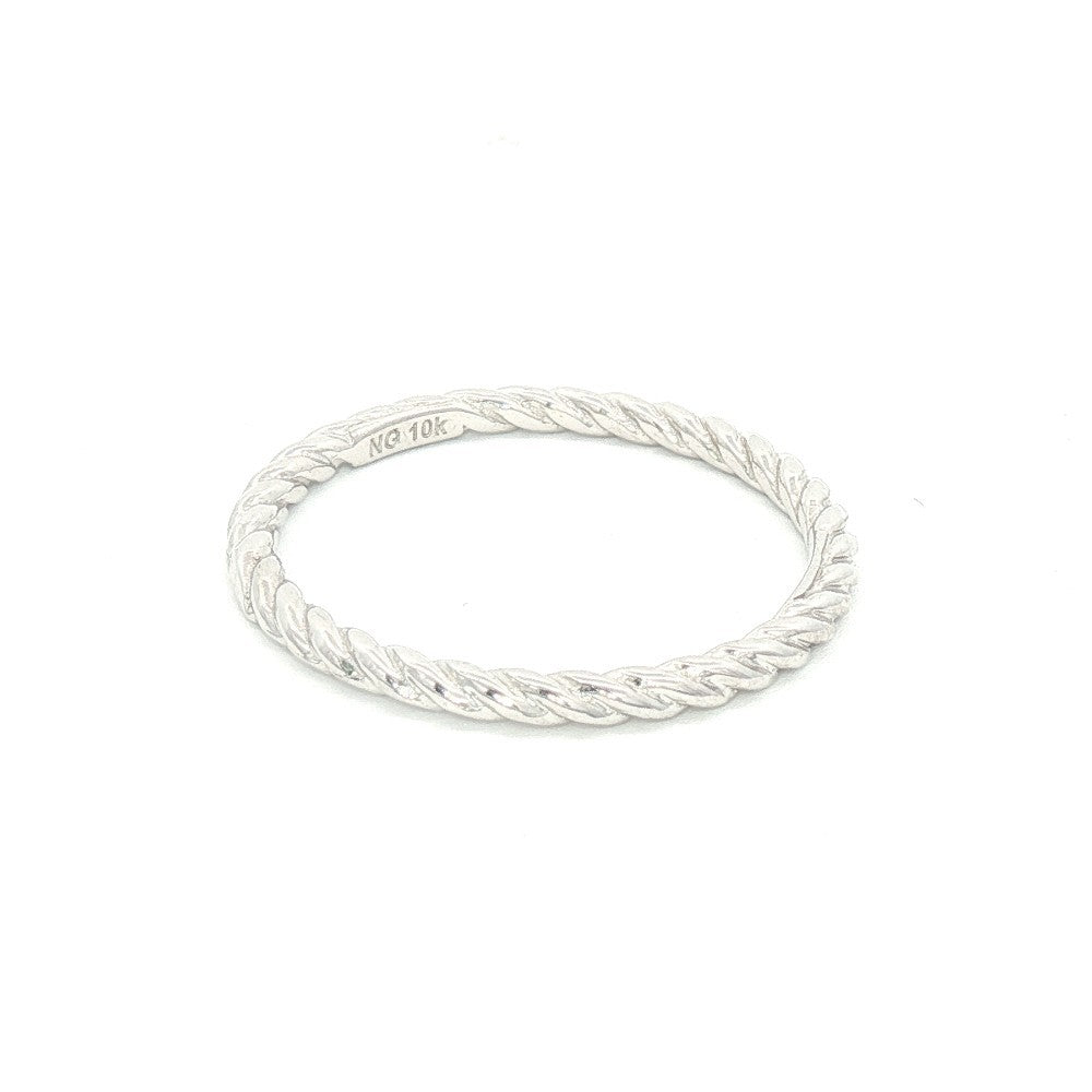 10K Spiral Pattern Stacking Ring