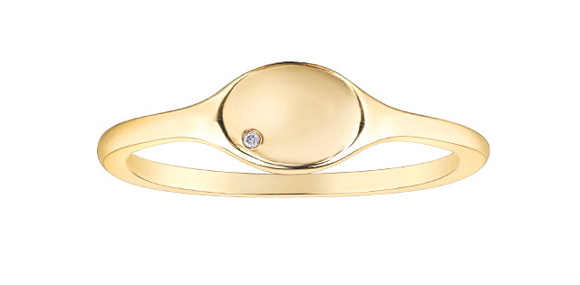 10K Oval Signet Ring