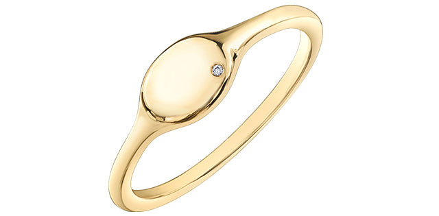 10K Oval Signet Ring
