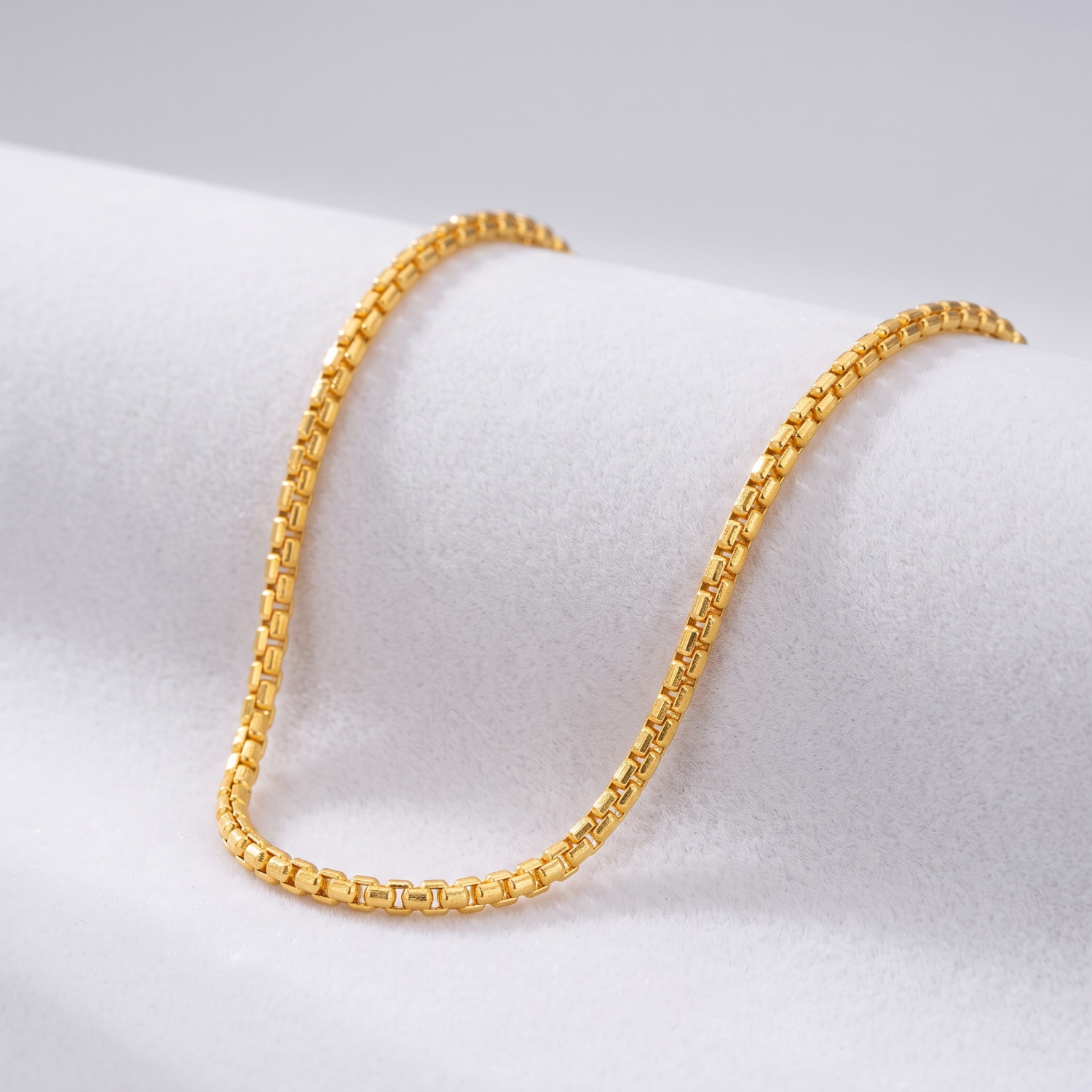 10k yellow gold round box link