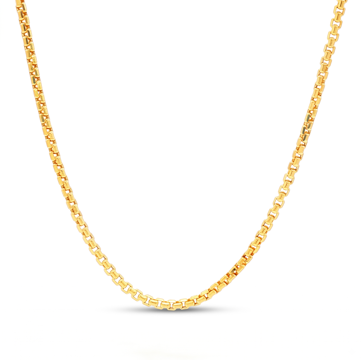 10k yellow gold round box link