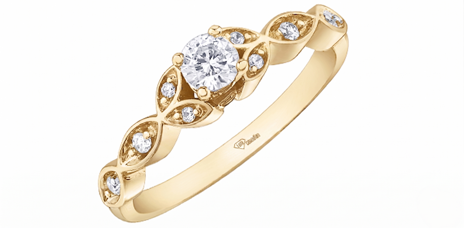 I Am Canadian 10K Two-Tone Gold 0.25 tdw Diamond Engagement Ring