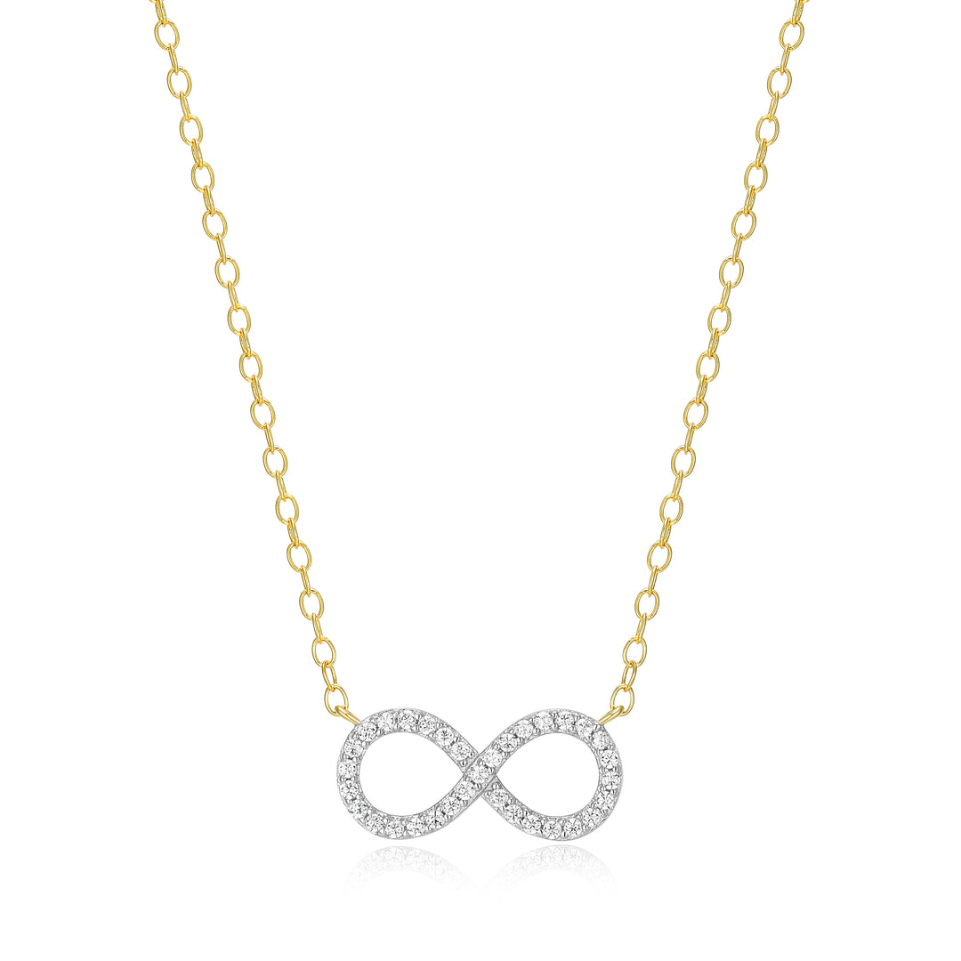 18k Gold-Plated Sterling Silver Infinity Lab-Created Diamond Necklace