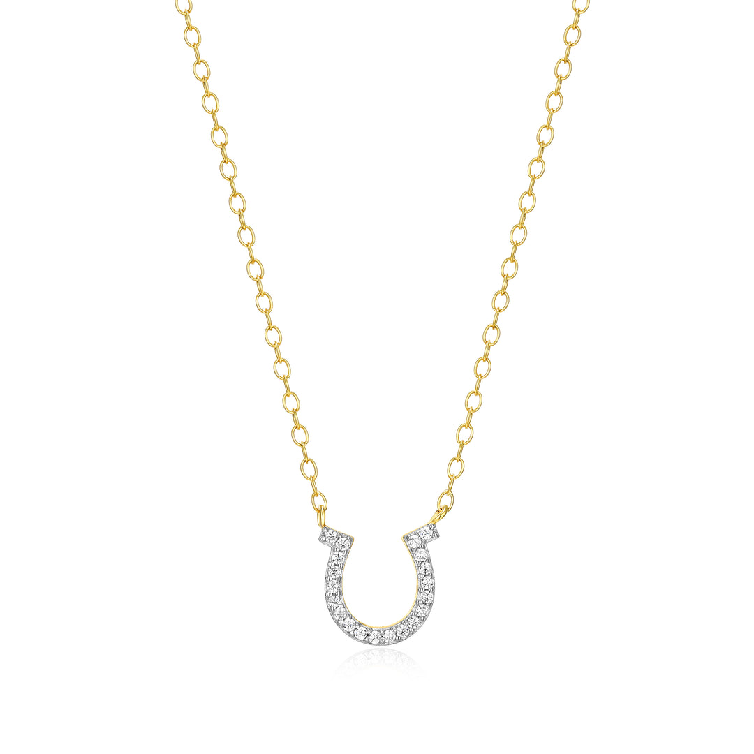 Lab-Grown Diamond Horseshoe Necklace