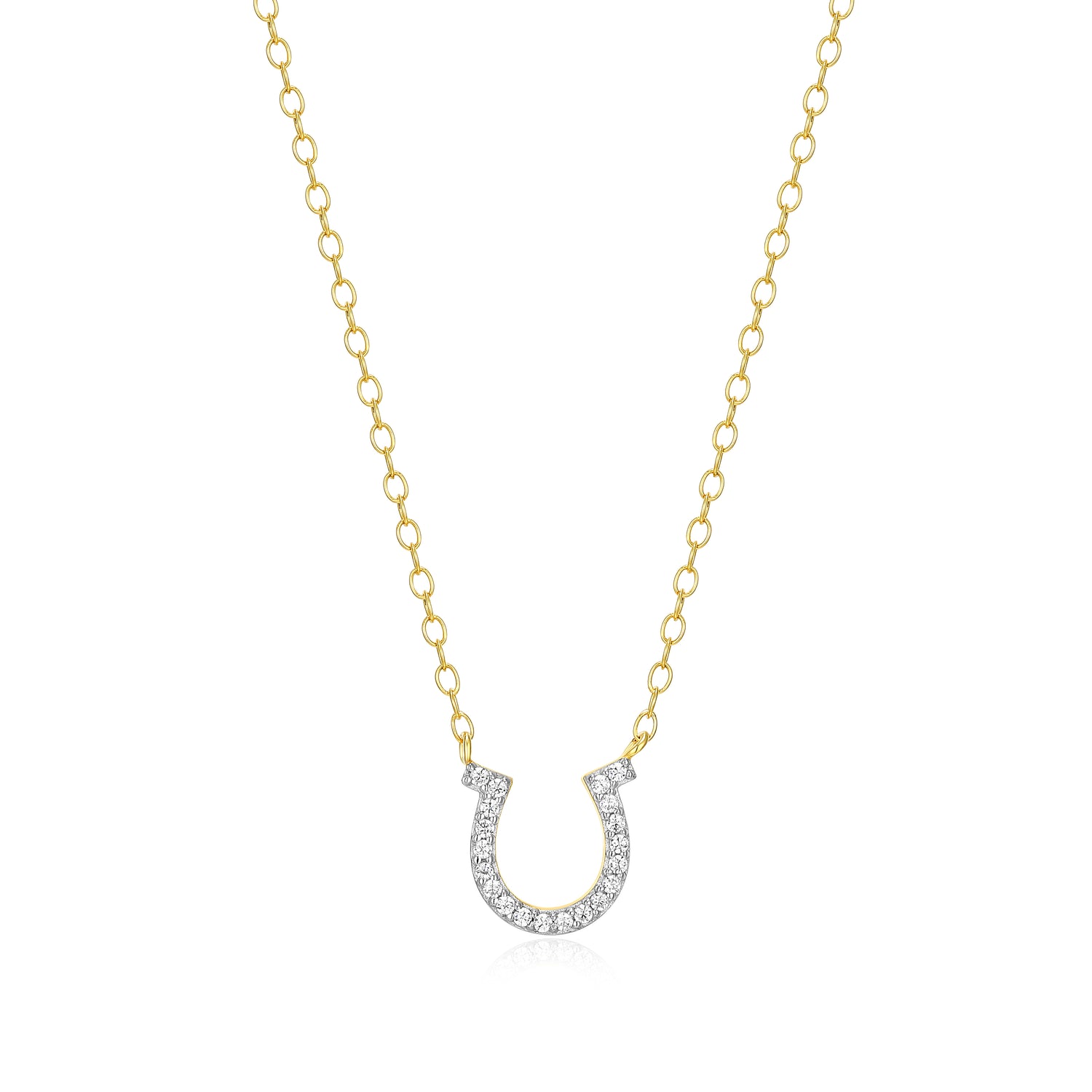 Lab-Grown Diamond Horseshoe Necklace