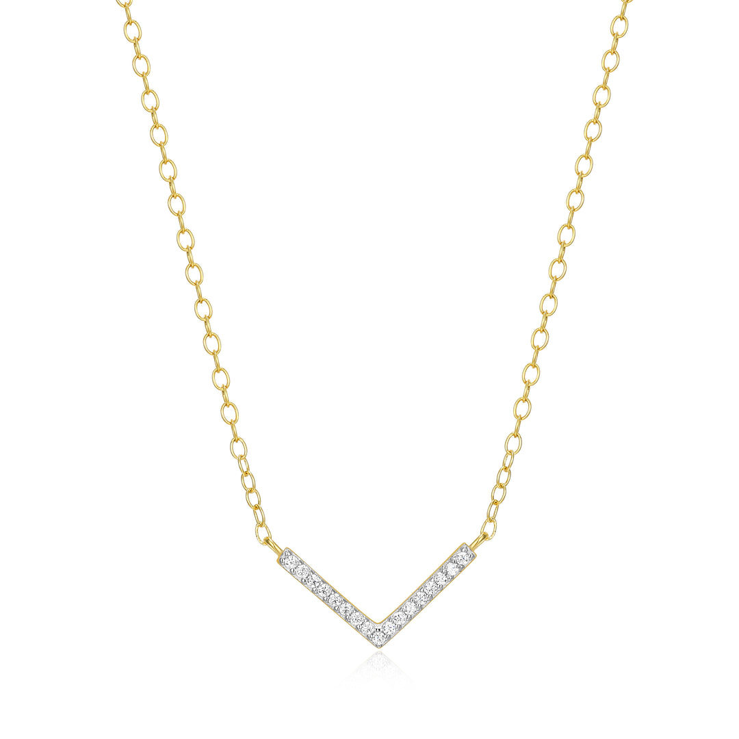 Lab-Grown Diamond V-Shaped Necklace