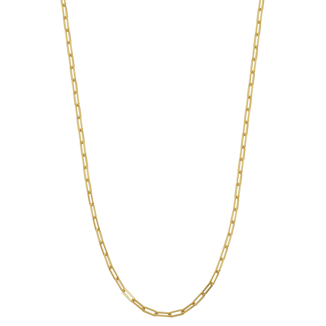 Gold-Plated Sterling Silver 3.2mm Paperclip Link Chain – 24"