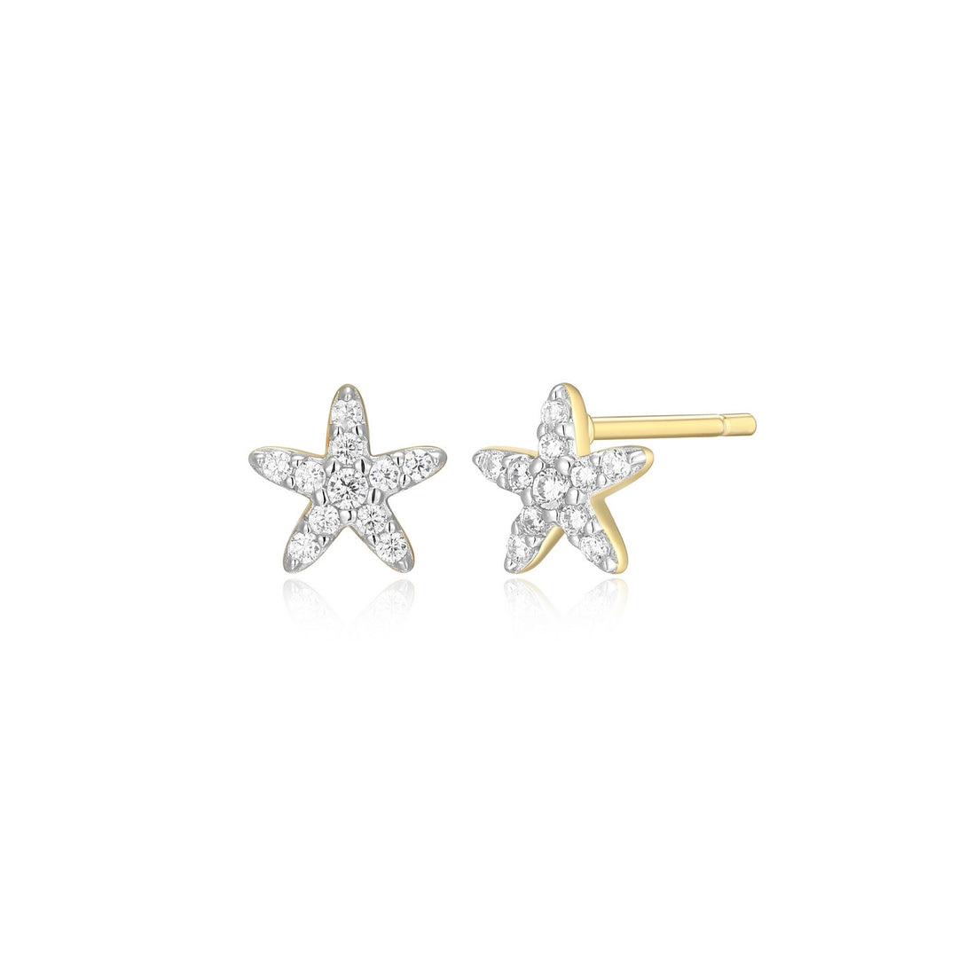 Lab-Grown Diamond Starfish Stud Earrings